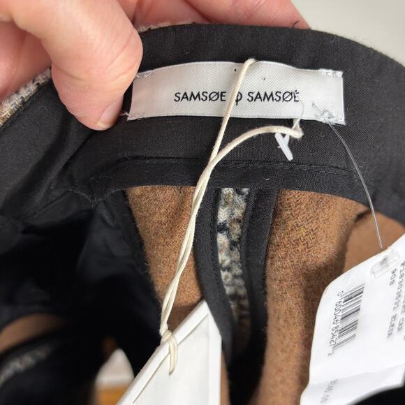 Samsoe Samsoe NEW Intermix Blesa Skirt wool plaid mini Large academia preppy - Picture 8 of 14